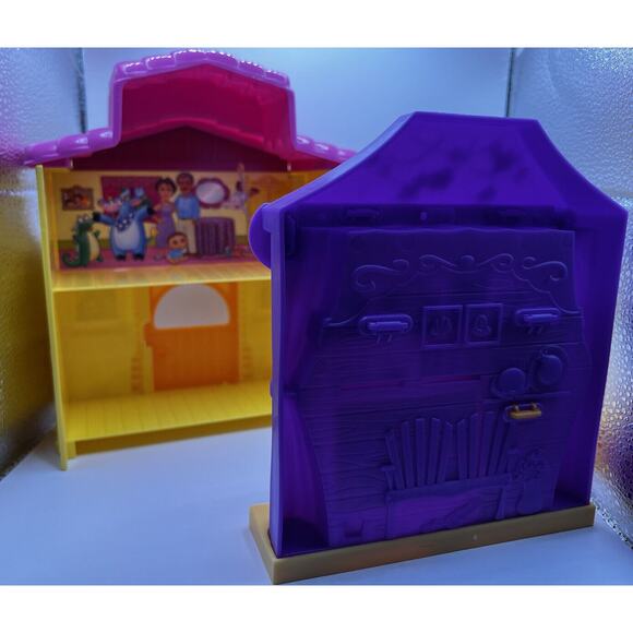 Mattel Dora the Explorer Yellow Pink Doll Play House & Purple House Set 2013 - Picture 3 of 12